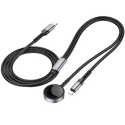 БЗП Hoco CW54 2in1 for Apple Watch + Type-C / Lightning Black - мініатюра 4