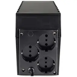Джерело безперебійного живлення PowerCom RPT-600A Schuko Black, 600 ВА, 360 Вт, лінійно-інтерактивний, AVR, 3 розетки (Schuko), батарея 12В/7 Аг x 1 шт - мініатюра 2