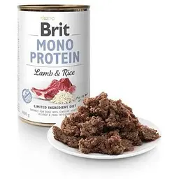 Вологий корм Brit Mono Protein Lamb&Rice для собак з ягнятиною та рисом 400 г - мініатюра 2