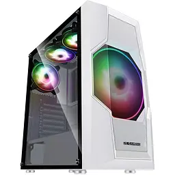 2E Gaming Корпус Turbo G2057W без БЖ 2xUSB3.0, 1xUSB2.0, 1x200мм, ARGB, 3x120мм ARGB, VGA 345мм, LCS ready, HUB, TG Side Panel, ATX, білий