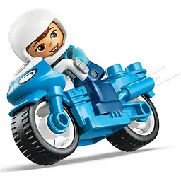 Конструктор LEGO DUPLO Town Синій поліцейський мотоцикл 11 деталей (10471) - мініатюра 5