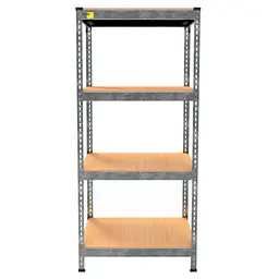 Металевий стелаж Emby Light Series (розмір 1500х600x300мм) 4 полиці ДСП до 100кг Оцинкований - мініатюра 3