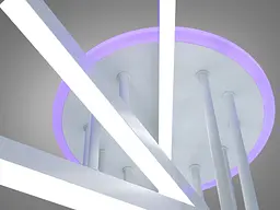 Стельова світлодіодна люстра Diasha 7010WH LED 3color, димер, пульт, 102 W, 65 см, 12-18m2 - мініатюра 5