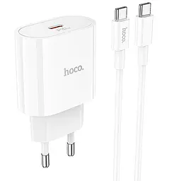 МЗП Hoco C94A Metro PD20W (1USB-C) + кабель Type-C to Type-C White