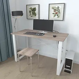 Письмовий стіл Ferrum-decor Драйв 750x1200x700 Білий метал ДСП Дуб Сонома Трюфель 16 мм (FRD-103189) - мініатюра 2