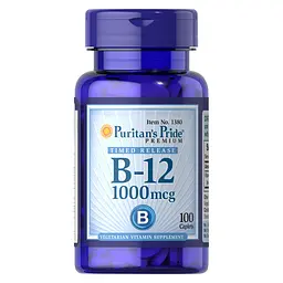 Вітаміни та мінерали Puritan's Pride Vitamin B-12 1000 mcg Timed Release, 100 каплет