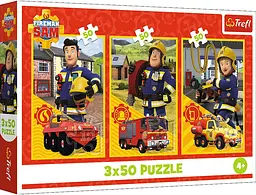 Набір Пазли - (3 x 50 елм.) - "Пожежник Сем"/Trefl