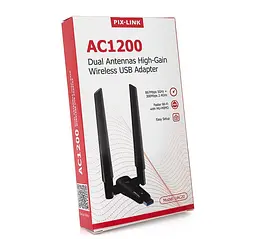 USB Wi-Fi адаптер PIX-LINK LVUAC20 2.4-5ГГц, 802.11a/с, 857Mbits - мініатюра 4