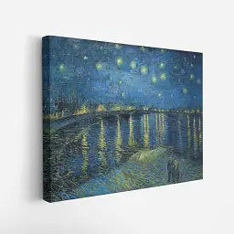 Інтер'єрна картина Зоряна ніч над Роною, Вінсент ван Гог, Vincent van Gogh, Starry Night, інтер'єрний декор, 45×60 см (id6660) - мініатюра 2