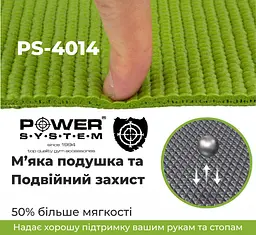 Килимок для йоги та фітнесу (PS-4014) Power system 173х61х0,6 см fit0007492 - мініатюра 2