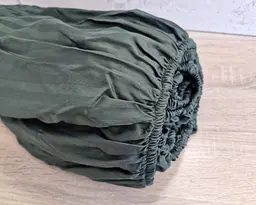 Простирадло на резинці LARA сатин-страйп LUX green d13183 180х200х25 - мініатюра 7