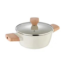 Каструля Bergner Naturally з кришкою 20 см 2.4 л кремова (BG-34745-CR) - мініатюра 2