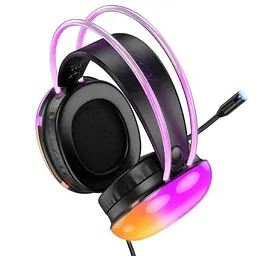 Навушники Hoco W109 Plus Rich USB7.1, 2m | channel gaming headphones black - мініатюра 2