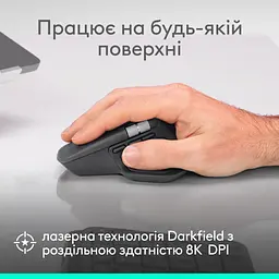 Мишка Logitech MX Master 4 for Business Wireless/Bluetooth Graphite (910-007617) - мініатюра 4