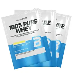 Набір протеїну BiotechUSA 100% Pure Whey: Chocolate Coconut  + Apple pie + Strawberry 84 г (3 шт. 28 г)