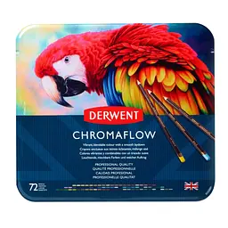 Набір кольорових олівців Chromaflow 72 шт. мет. коробка Derwent (5028252627535)