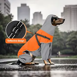 Дощовик для собак Wan Talk Dog Yellow Raincoat з капюшоном, L - мініатюра 4