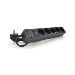Мережевий фільтр живлення Merlion 5 розеток, 1,8 м + 2*USB (B518U)