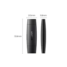 Кардридер Ugreen CM304 USB Type-C 3.1 + USB for TF/SD 3.0 Black (80191) - мініатюра 5
