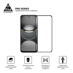 Скло захисне Armorstandart Pro Tecno Spark 30C 4G (kl5) Black (ARM81169) - мініатюра 2