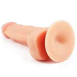 Фалоімітатор реалістичний LoveToy The Ultra Soft Dude 20 см тілесний - мініатюра 6