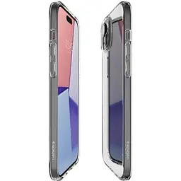 Оригінальний прозорий силіконовий чохол Spigen Liquid Crystal Flex Crystal Clear для iPhone 15 (ACS06481) - мініатюра 5