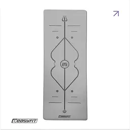 Килимок для йоги професійний EasyFit Pro каучук 5 мм Сірий - мініатюра 2