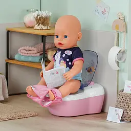 Інтерактивний унітазик для ляльки BABY BORN – МАЛЕНЬКИЙ ТУАЛЕТ (звук) BABY born 837542 - мініатюра 8