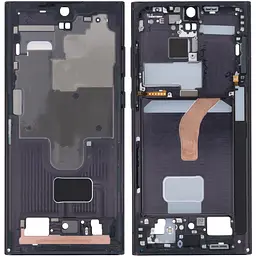 Рамка дисплея Samsung S908 Galaxy S22 Ultra 5G чорна, Phantom Black, оригінал PRC