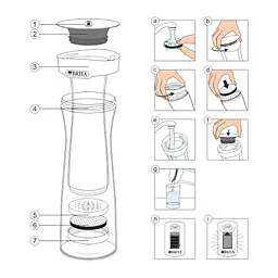 Фільтр-графин Brita 1300 мл біло-графітовий (1020115) - мініатюра 4