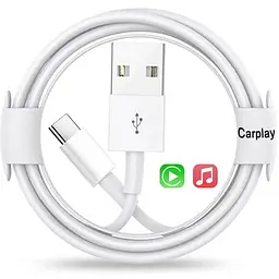 Автомобільний адаптер кабелю CarPlay для зарядного кабелю iPhone 15/16, кабель USB A - USB C довжиною 3 фути, сумісний з iPhone 16