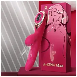 Вібратор-кролик KisToy A-King Max Red - мініатюра 4