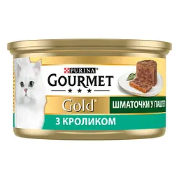 Упаковка вологого корму для котів Gourmet Gold Шматочки в паштеті з кроликом 2.04 кг (85 г x 24 шт.) - мініатюра 4