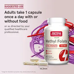 Метилфолат Jarrow Formulas Methyl Folate 1000 мкг 100 капсул - мініатюра 6