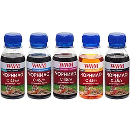 Комплект чорнил WWM для Canon PGI-450/CLI-451 5х100г BP/B/C/M/Y Пігментне/Водорозчинне (C45SET-5)