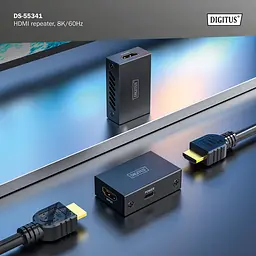 Повторювач Digitus HDMI, 8K/60 Гц (10 м 8K/60 Гц), (13 м 4K/60 Гц) - мініатюра 2