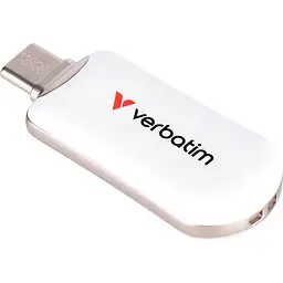 Флеш-накопичувач Verbatim Plectra USB-C White 128 GBUSB 3.2 Gen 1 (30229) - мініатюра 3