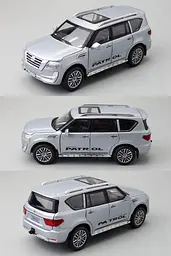 Колекційна металева модель автомобіля АвтоЕксперт Nissan Patrol з багажником на даху, інерцією, світлом та звуком 1:32 - мініатюра 5