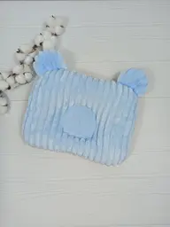Дитяча ортопедична подушка 24×32 для новонароджених a.l.babybox Бегемотики Блакитний - мініатюра 2