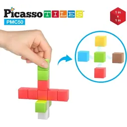 Конструктор Picasso магнітний Tiles Building Cubes 50 деталей (817338023645) - мініатюра 3