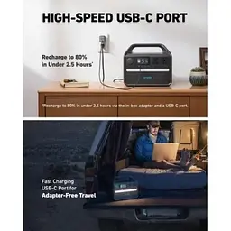 Портативна зарядна станція Anker 535 PowerHouse Portable Power Station 500W/512Wh 60041-ska - мініатюра 4