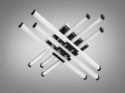 Сучасна стельова LED-люстра Diasha 2532WH+BK dimmer білий + чорний, 60 Вт, з пультом і димером, 68 см, до 10m2 - мініатюра 4