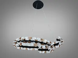 Сучасна підвісна LED люстра Diasha MD2511/800BK чорна з декоративною підсвіткою 80 см - мініатюра 4