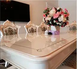 М'яке скло Прозора силіконова скатертина на стіл Soft Glass Захист для меблів 1.5х1.0 м (Товщина 1.5 мм) - мініатюра 9