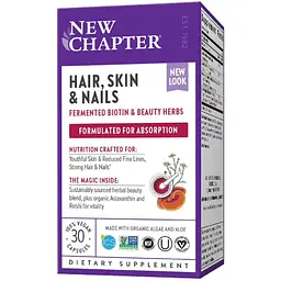 Ідеальні волосся, шкіра і нігті New Chapter Hair, Skin & Nails 30 вегетаріанських капсул - мініатюра 2