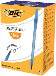 Ручка кулькова "BIC" Round Stic /893212/921403/ синя (60/540) - мініатюра 3