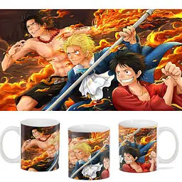 Кухоль GeekLand Великий куш One Piece Сабо, Ейс та Луффі OP.02.017 330 мл білий - мініатюра 3