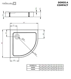 Душовий піддон Radaway Doros A Compact 80x80 SDRA8080-05 - мініатюра 2