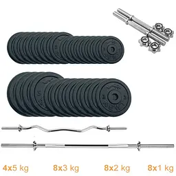Набір штанг + гантелі металеві Newt Home Gym Set-HW NE-M-HW-SET-79 84 кг - мініатюра 2