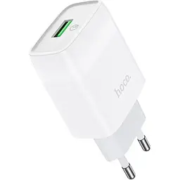 Мережевий зарядний пристрій Hoco C72Q Glorious 18W White (732514) [123680] - мініатюра 1